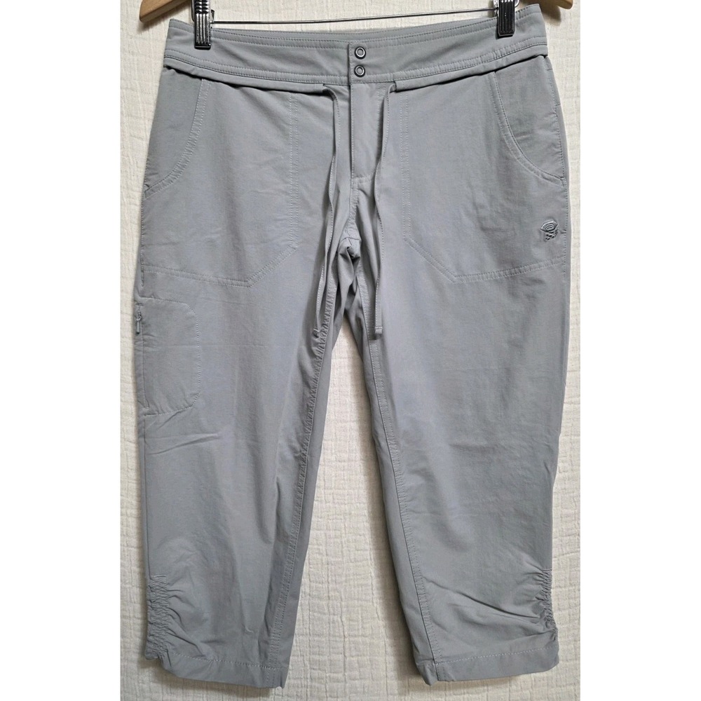 Mountain Hardwear Women's Yuma Capri Crops Light Gray Sz 6/38‎ Hiking Outdoors